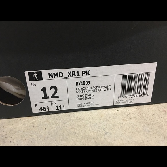 adidas NMD XR1 OG Black- SIZE US 12- USED - Picture 5 of 5